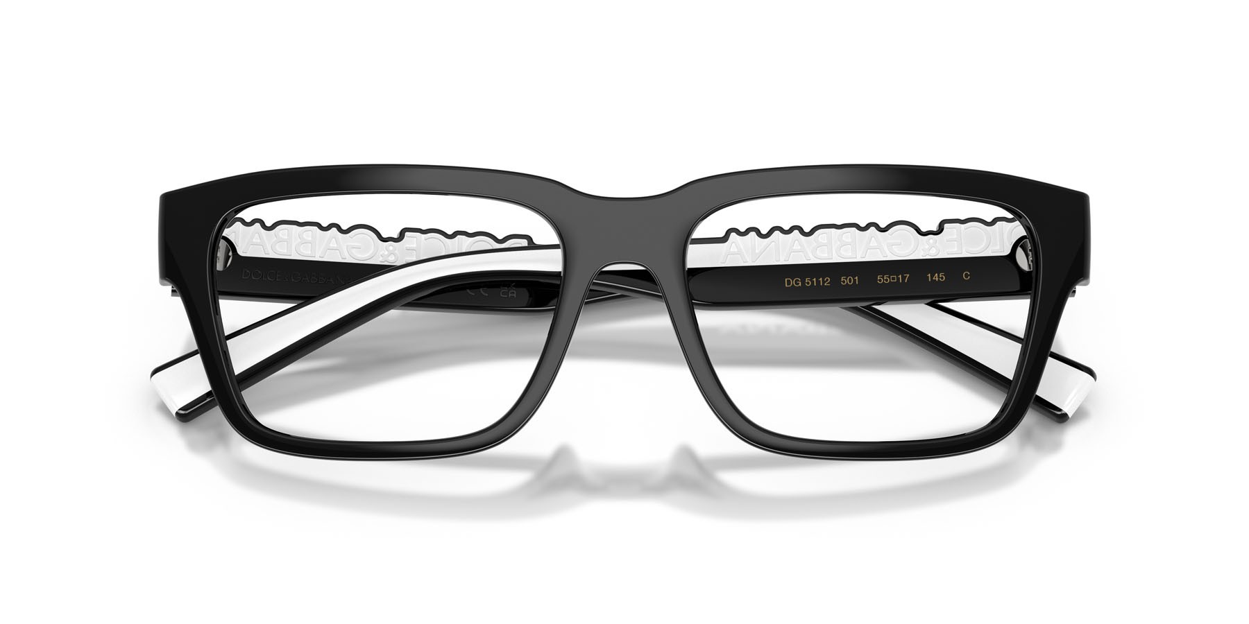 Occhiali da vista Dolce & Gabbana DG 5112 (501) colore nero forma rettangolare lenti grigio scuro