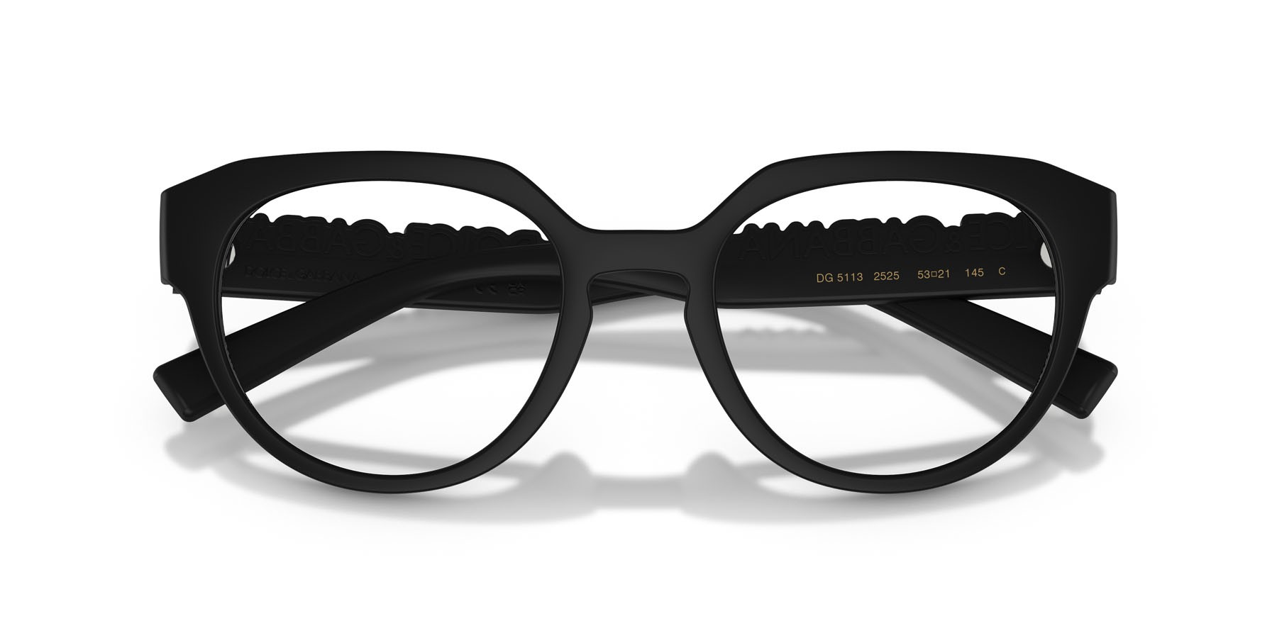 Occhiali da vista Dolce & Gabbana DG 5113 (2525) colore nero opaco forma pantos lenti lente demo