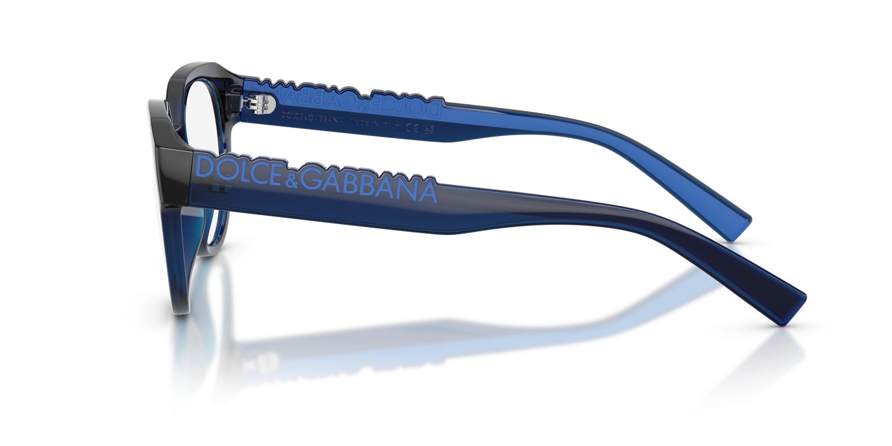 Occhiali da vista Dolce & Gabbana DG 5113 (3009) colore blu scuro trasparente forma pantos lenti lente demo
