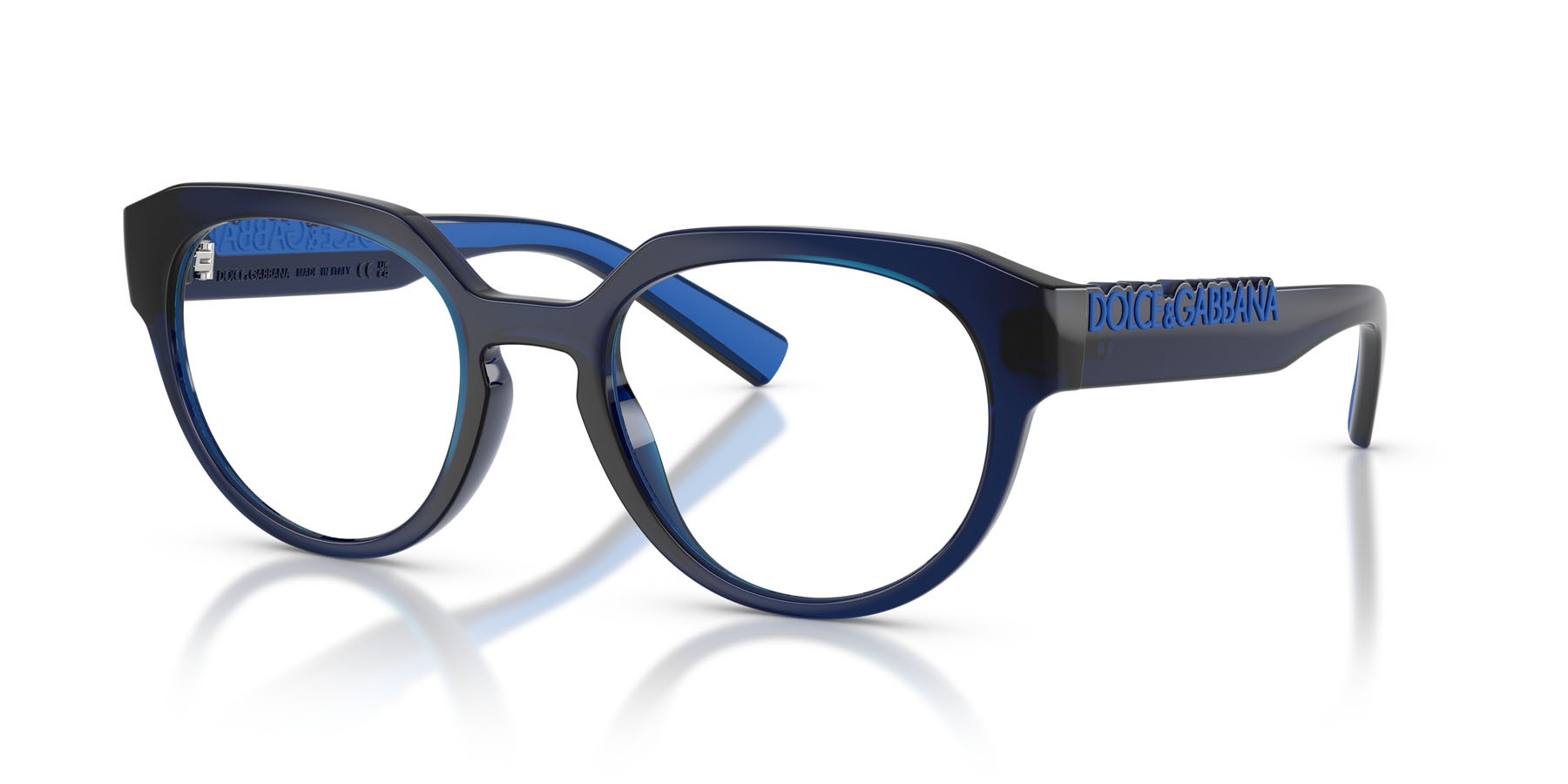 Occhiali da vista Dolce & Gabbana DG 5113 (3009) colore blu scuro trasparente forma pantos lenti lente demo
