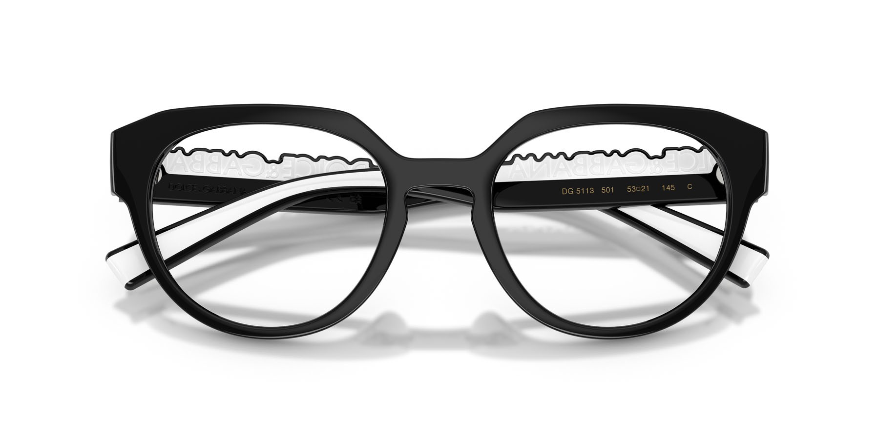 Occhiali da vista Dolce & Gabbana DG 5113 (501) colore nero forma pantos lenti lente demo