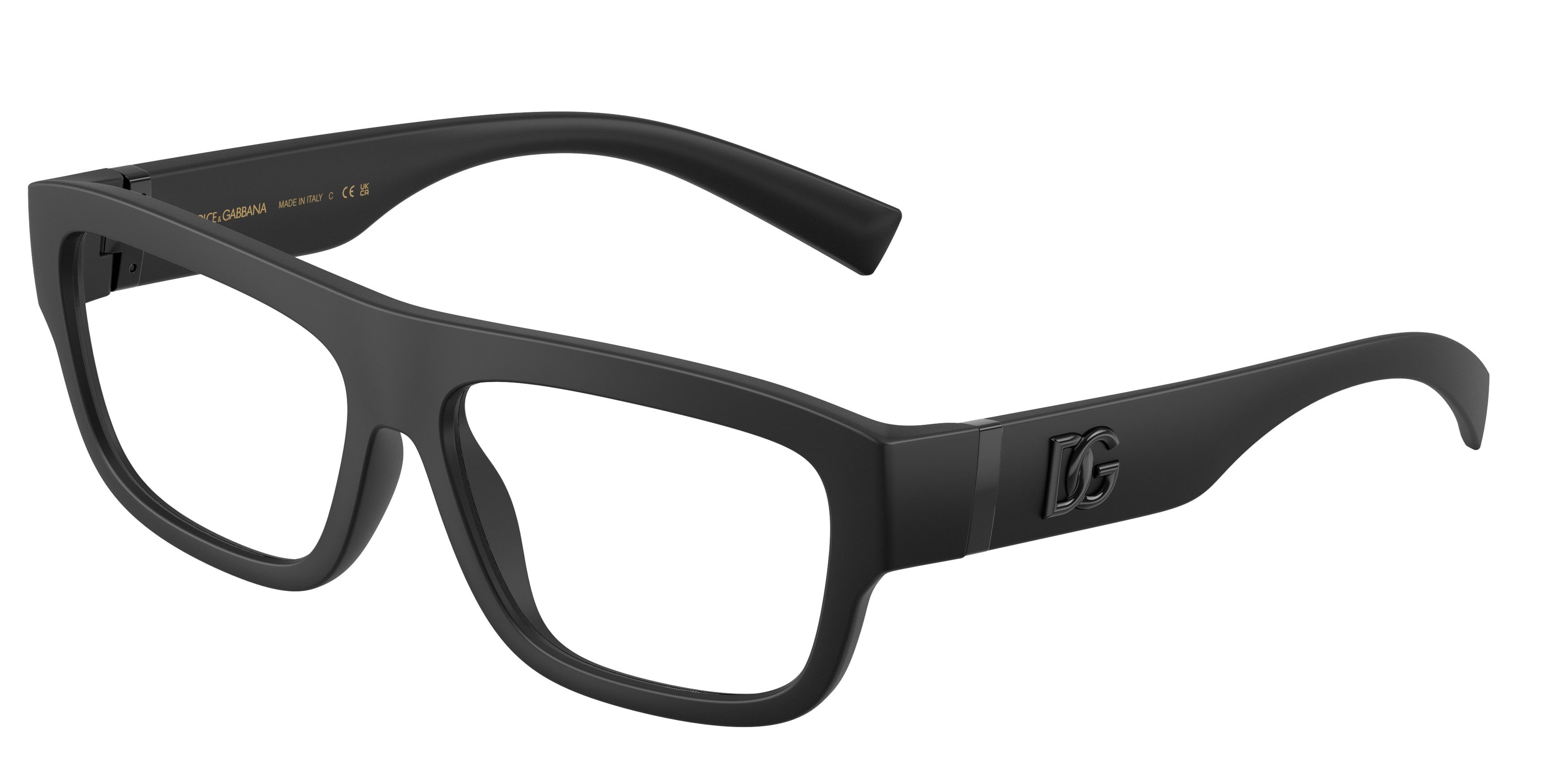 Occhiali da vista Dolce & Gabbana DG 5114 (2525) colore nero opaco forma rettangolare lenti lente demo