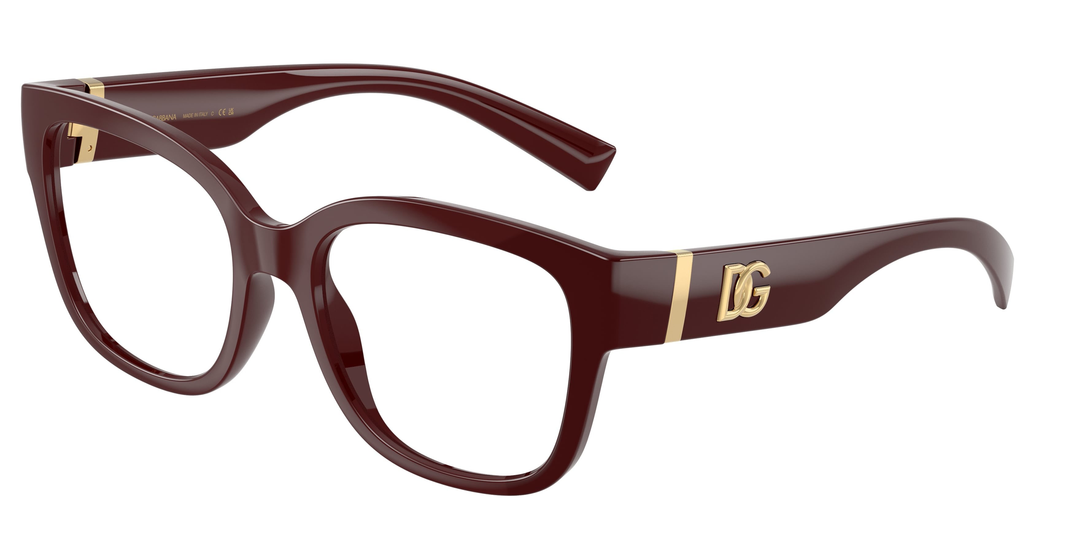 Occhiali da vista Dolce & Gabbana DG 5115 (3091) colore bordeaux forma farfalla lenti lente demo