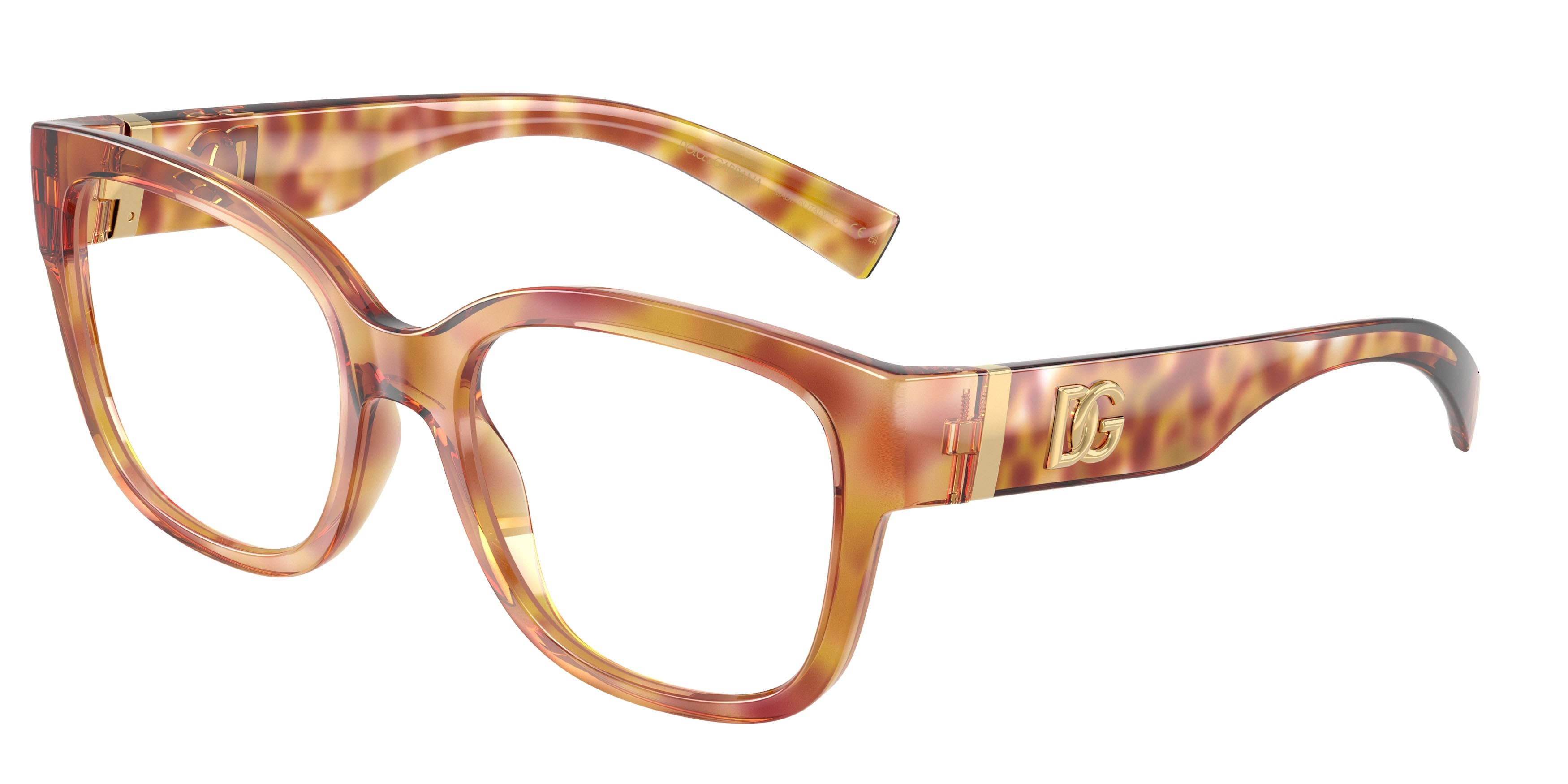Occhiali da vista Dolce & Gabbana DG 5115 (3477) colore havana violetto forma farfalla lenti lente demo