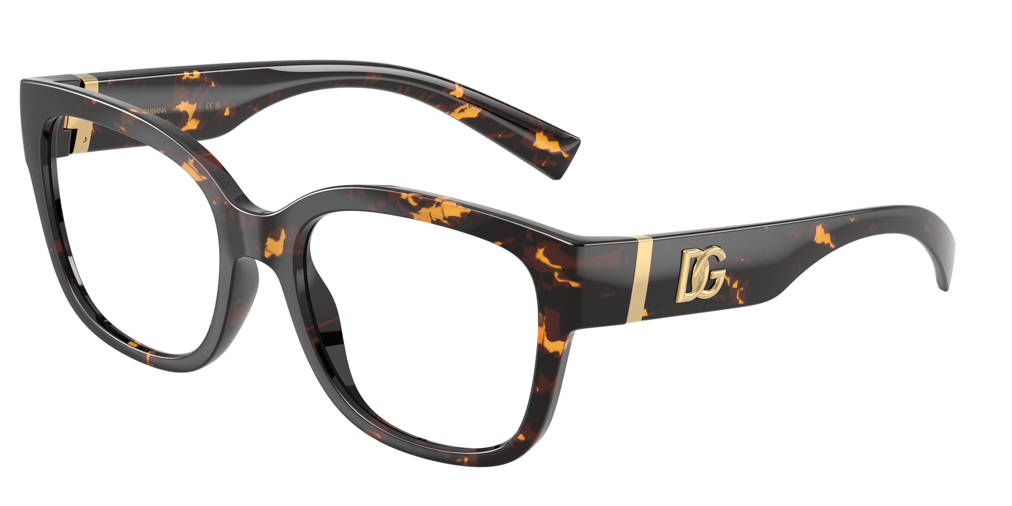 Occhiali da vista Dolce & Gabbana DG 5115 (512) colore havana giallo forma farfalla lenti lente demo