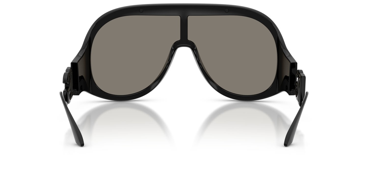 Occhiali da sole Dolce & Gabbana DG 6202 (501/6G) colore nero forma aviator lenti grigio chiaro specchiato argento
