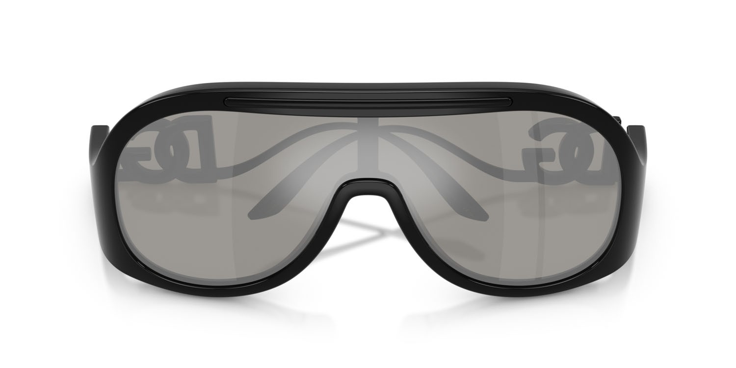 Occhiali da sole Dolce & Gabbana DG 6202 (501/6G) colore nero forma aviator lenti grigio chiaro specchiato argento