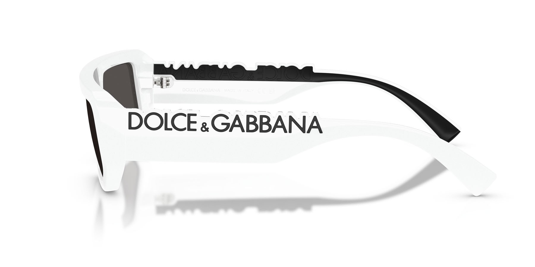 Sunglasses Dolce & Gabbana DG 6203 (331287) color bianco shape rectangle lenses grigio scuro