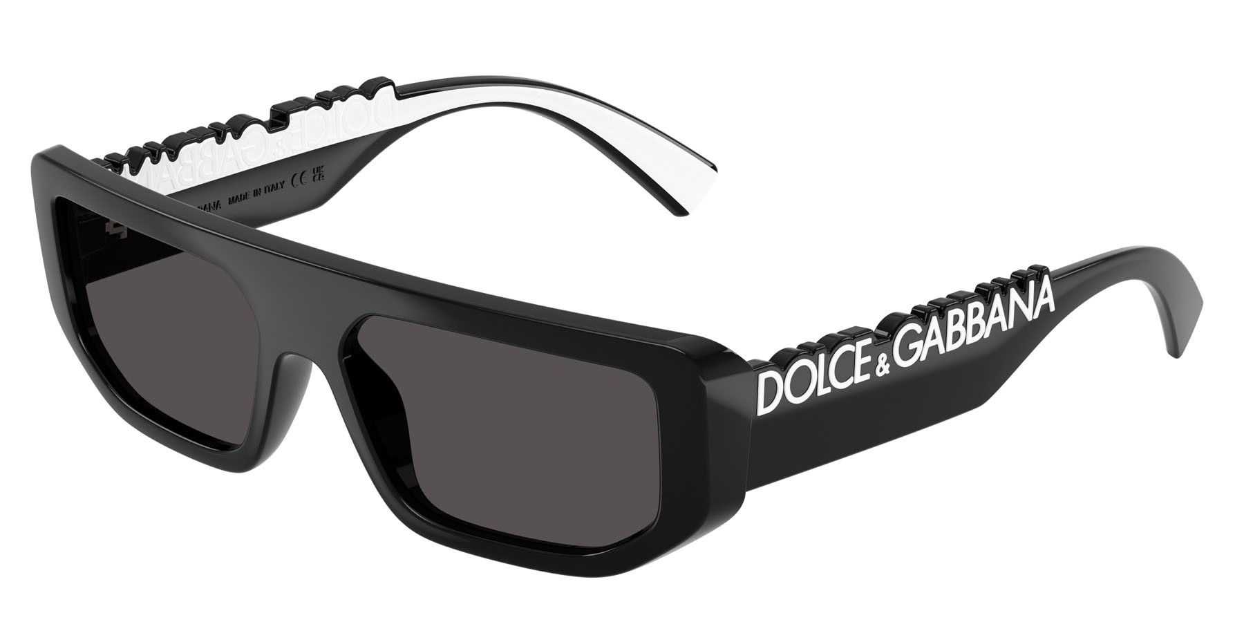 Sunglasses Dolce & Gabbana DG 6203 (501/87) color nero shape rectangle lenses grigio scuro