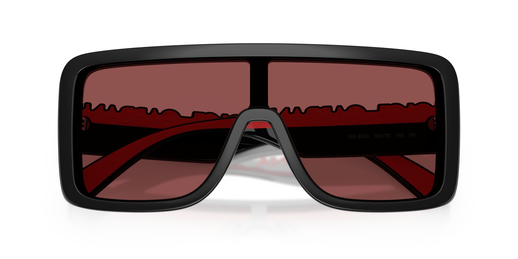 Sunglasses Dolce & Gabbana DG 6204 (501/75) color nero shape rectangle lenses violetto scuro