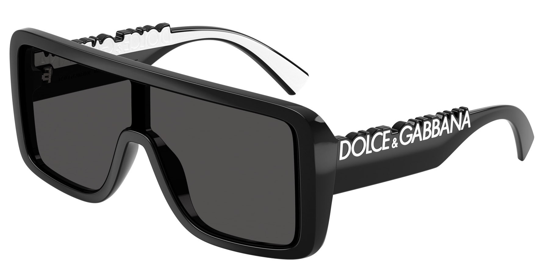 Sunglasses Dolce & Gabbana DG 6204 (501/87) color nero shape rectangle lenses grigio scuro