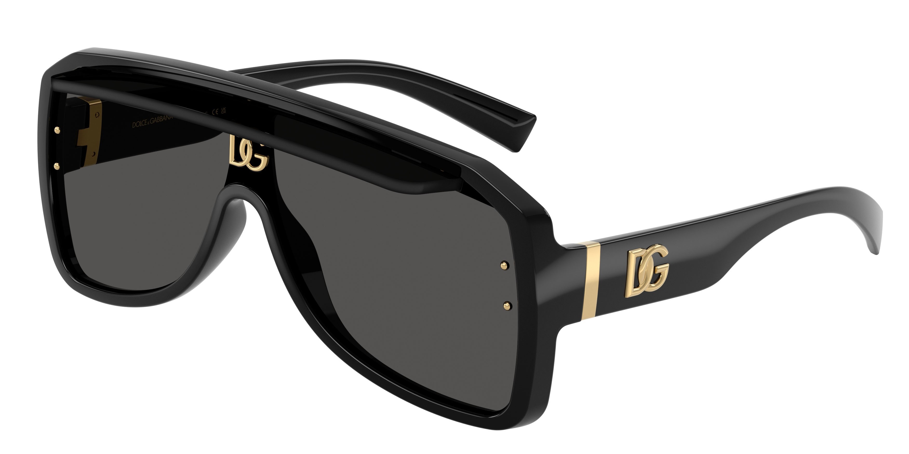 Occhiali da sole Dolce & Gabbana DG 6205 (501/87) colore nero forma aviator lenti grigio scuro