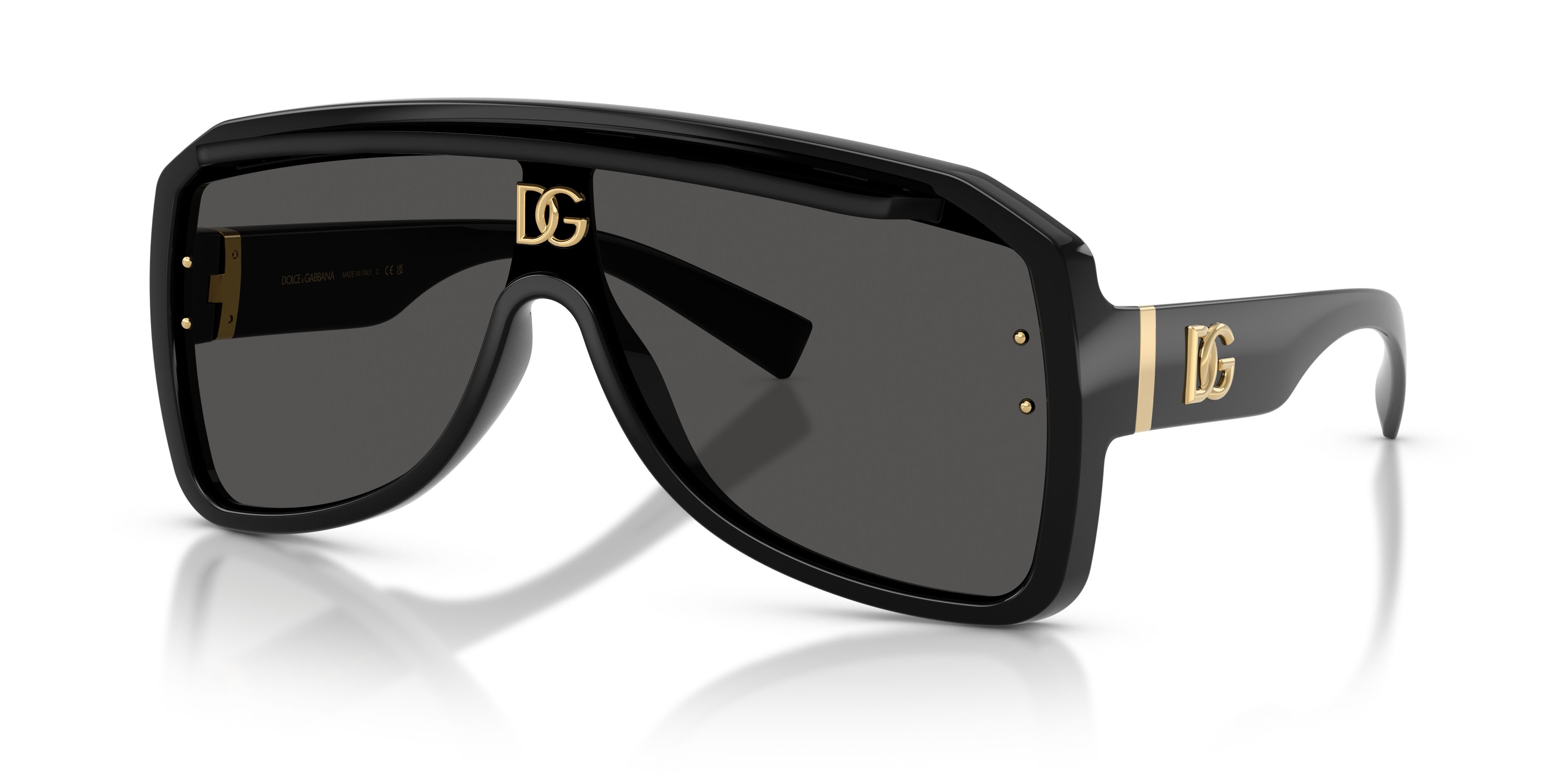 Occhiali da sole Dolce & Gabbana DG 6205 (501/87) colore nero forma aviator lenti grigio scuro