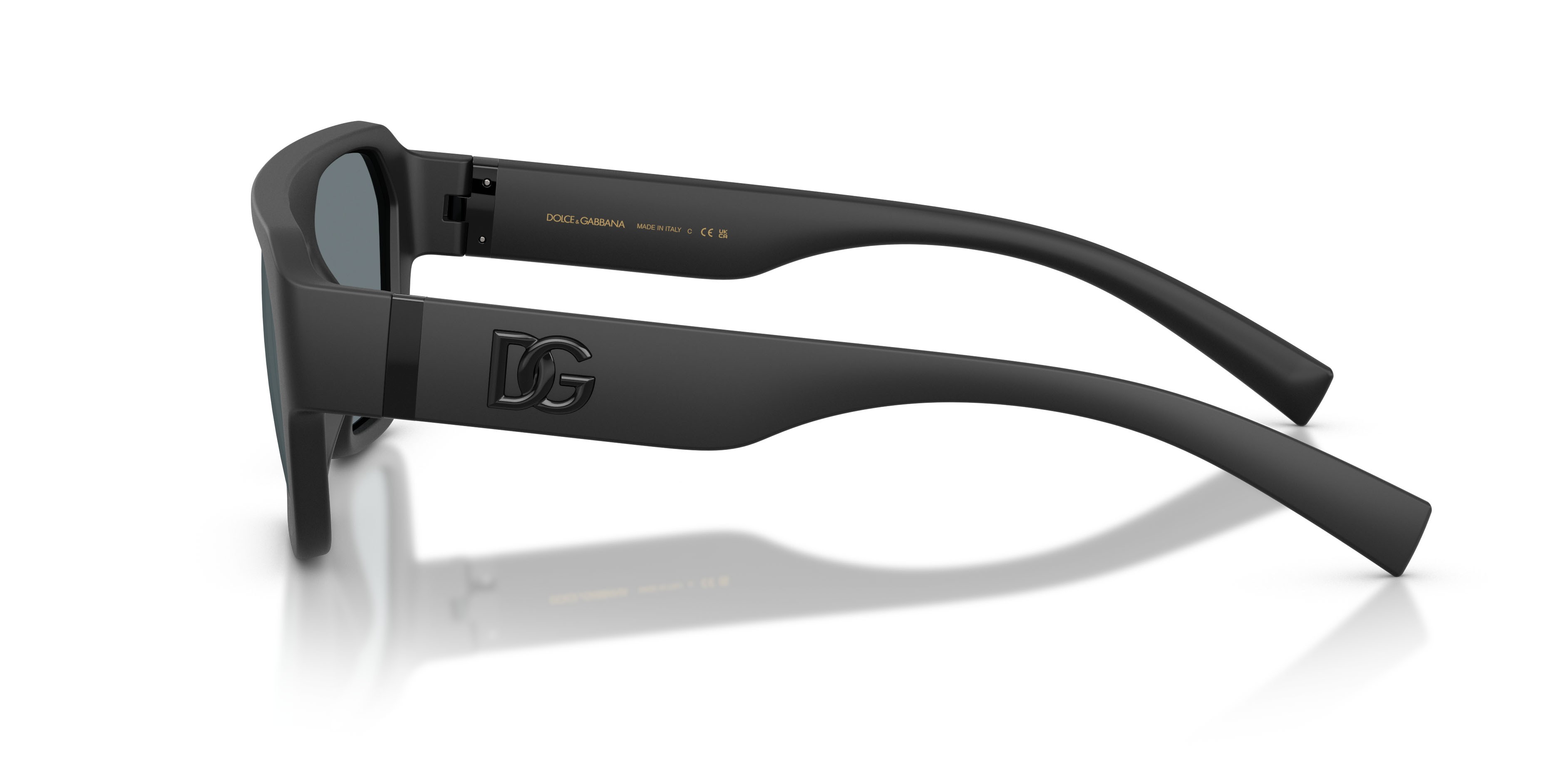 Occhiali da sole Dolce & Gabbana DG 6206 (25256G) colore nero opaco forma quadrato lenti grigio nero specchiato