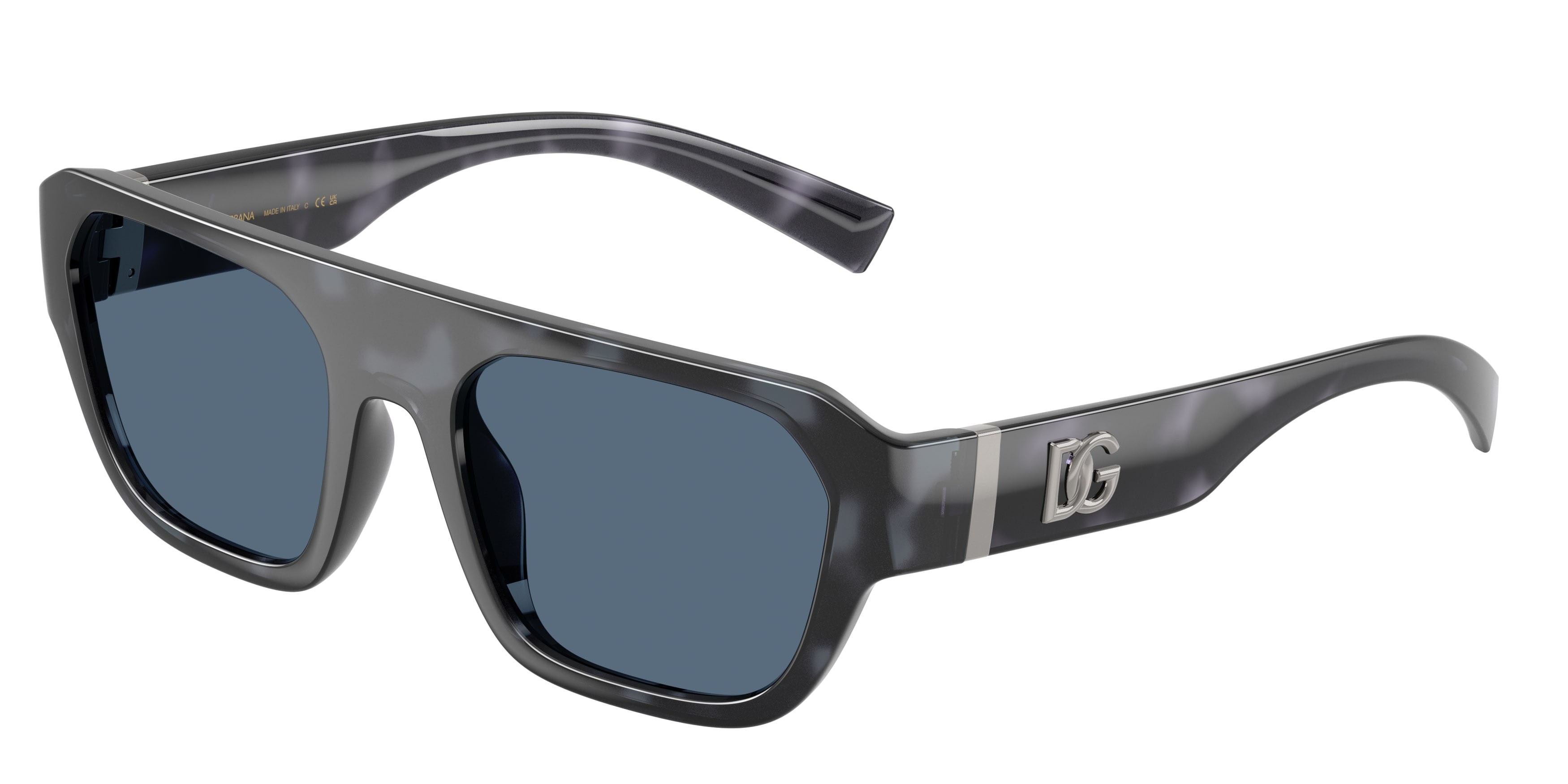 Occhiali da sole Dolce & Gabbana DG 6206 (344380) colore blu havana forma quadrato lenti blu scuro