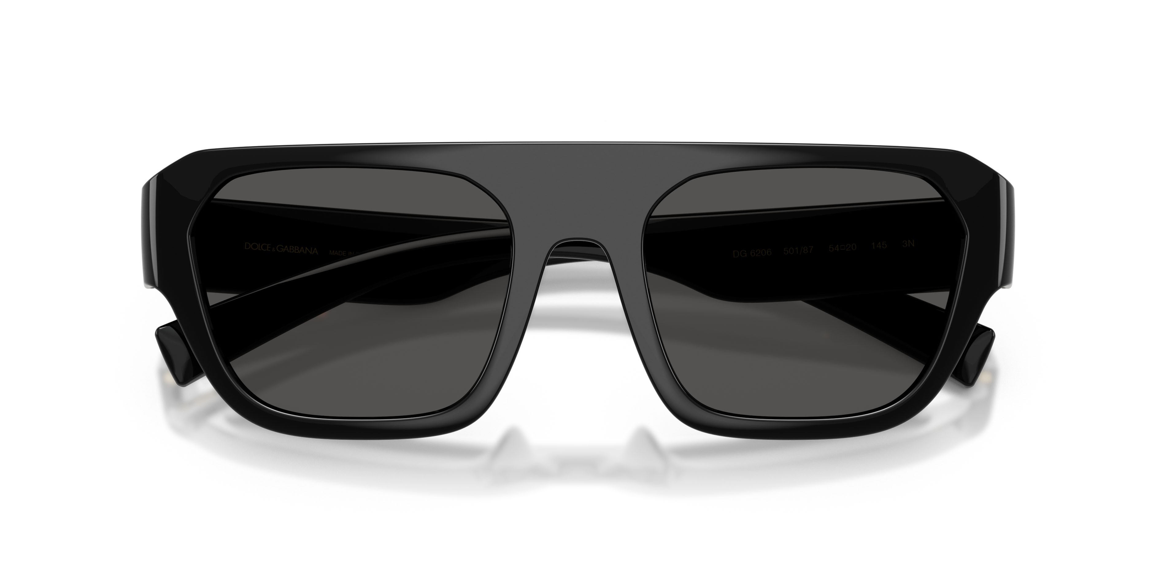 Sunglasses Dolce & Gabbana DG 6206 (501/87) color nero shape square lenses grigio scuro