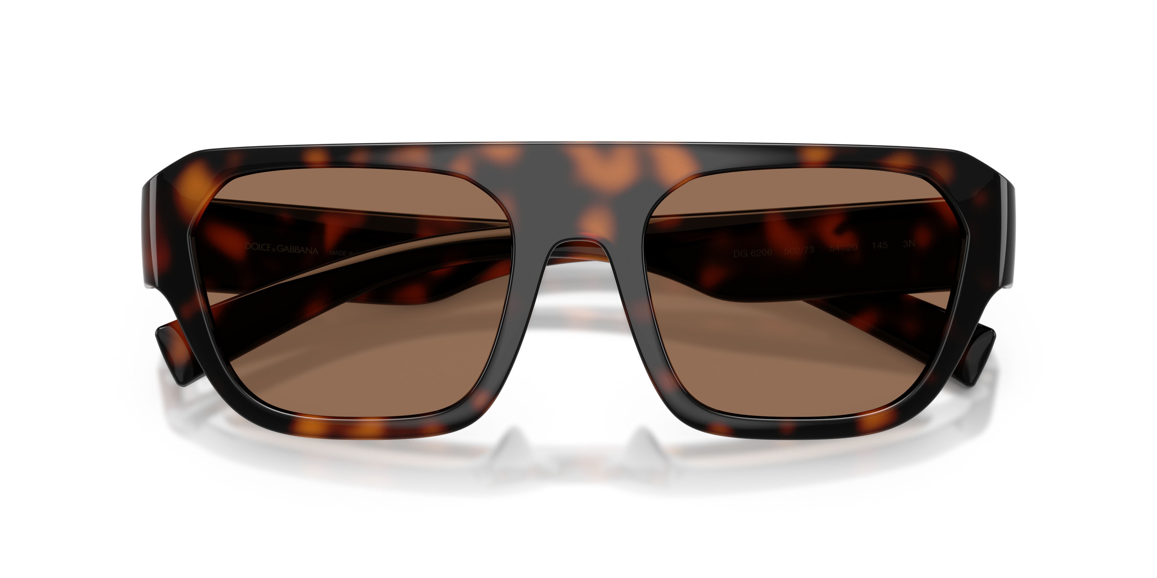 Occhiali da sole Dolce & Gabbana DG 6206 (502/73) colore havana forma quadrato lenti marrone scuro