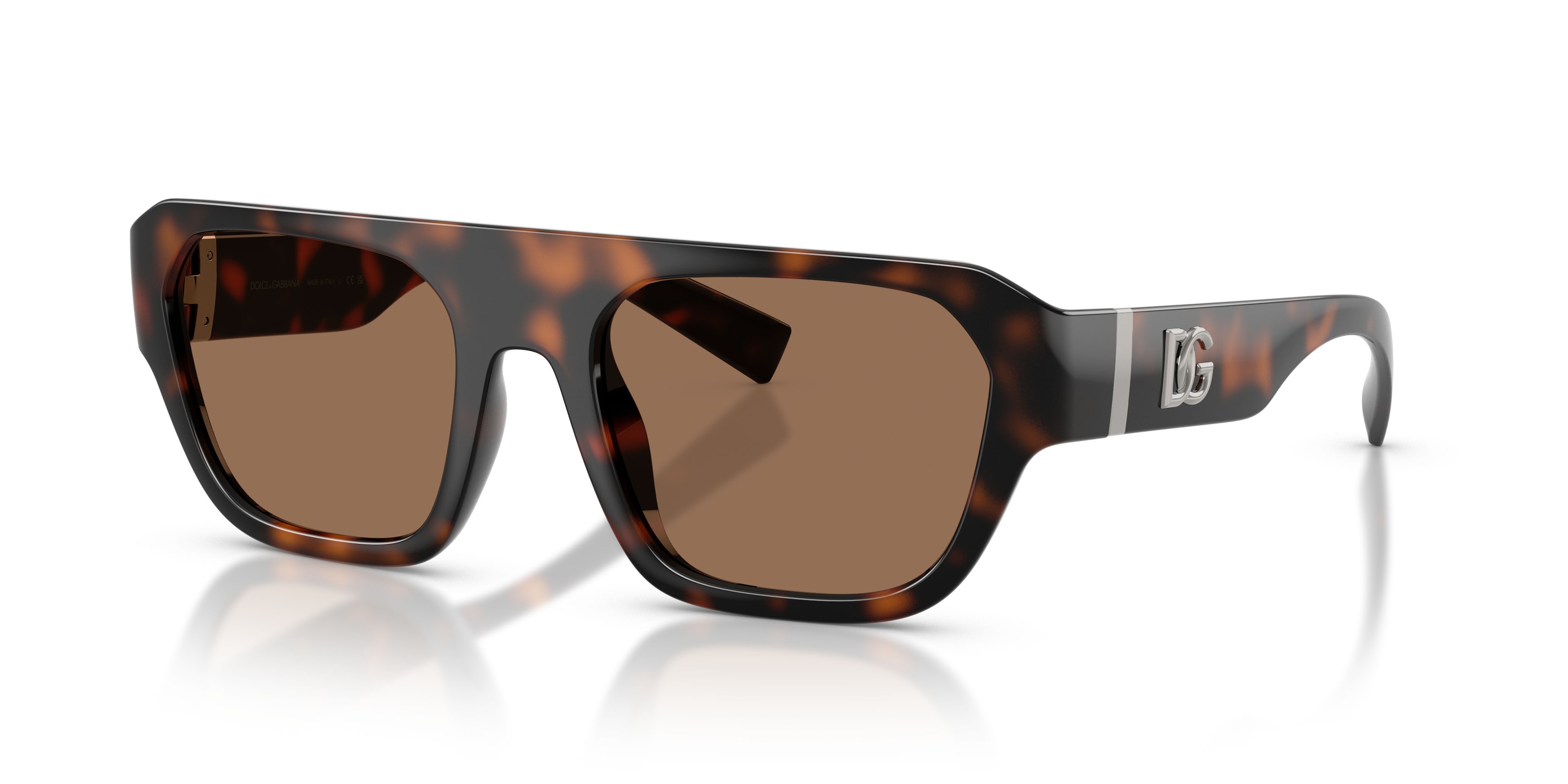 Occhiali da sole Dolce & Gabbana DG 6206 (502/73) colore havana forma quadrato lenti marrone scuro