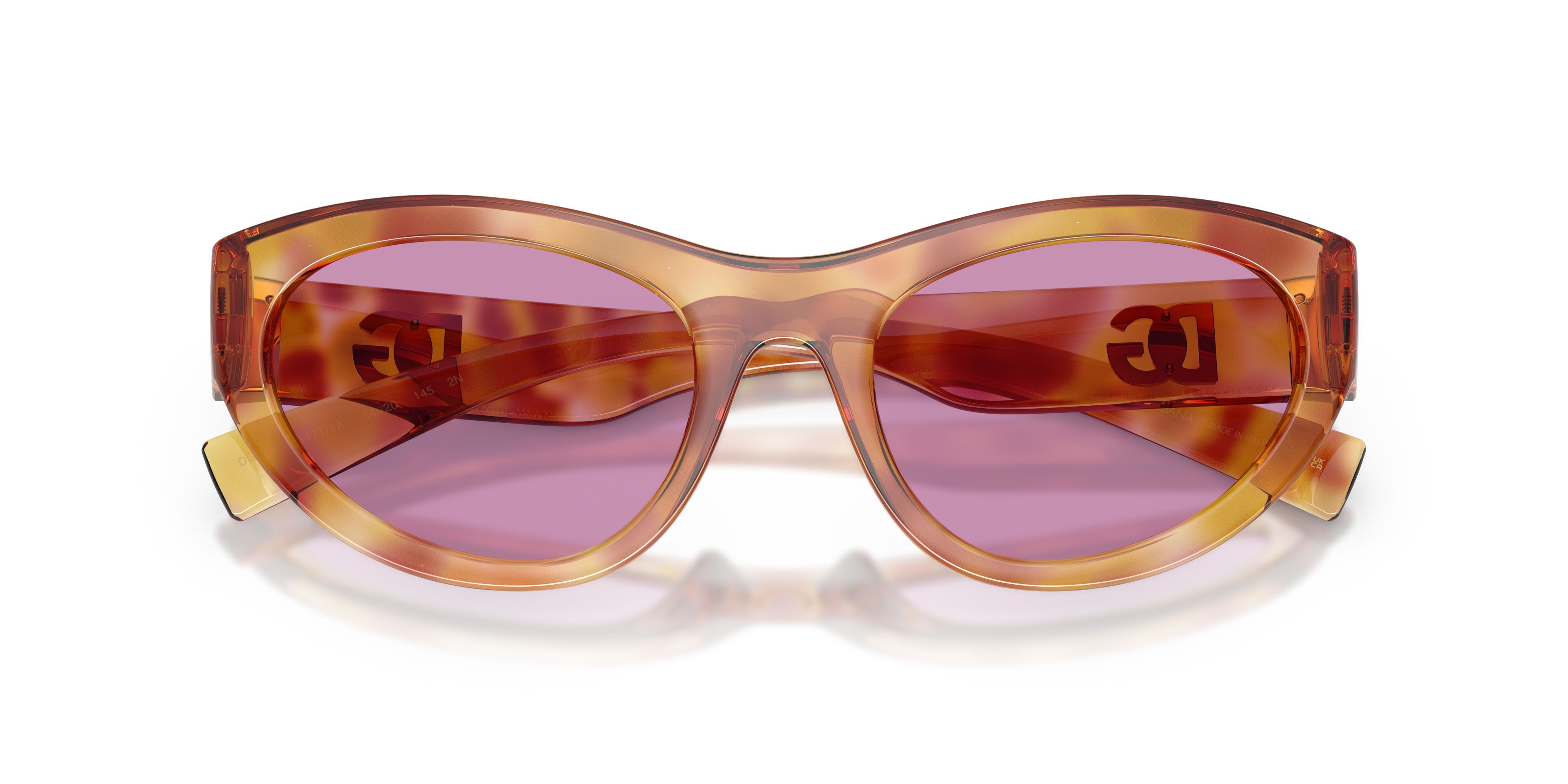 Sunglasses Dolce & Gabbana DG 6207 (34771A) color havana violetto shape cat eye lenses violetto