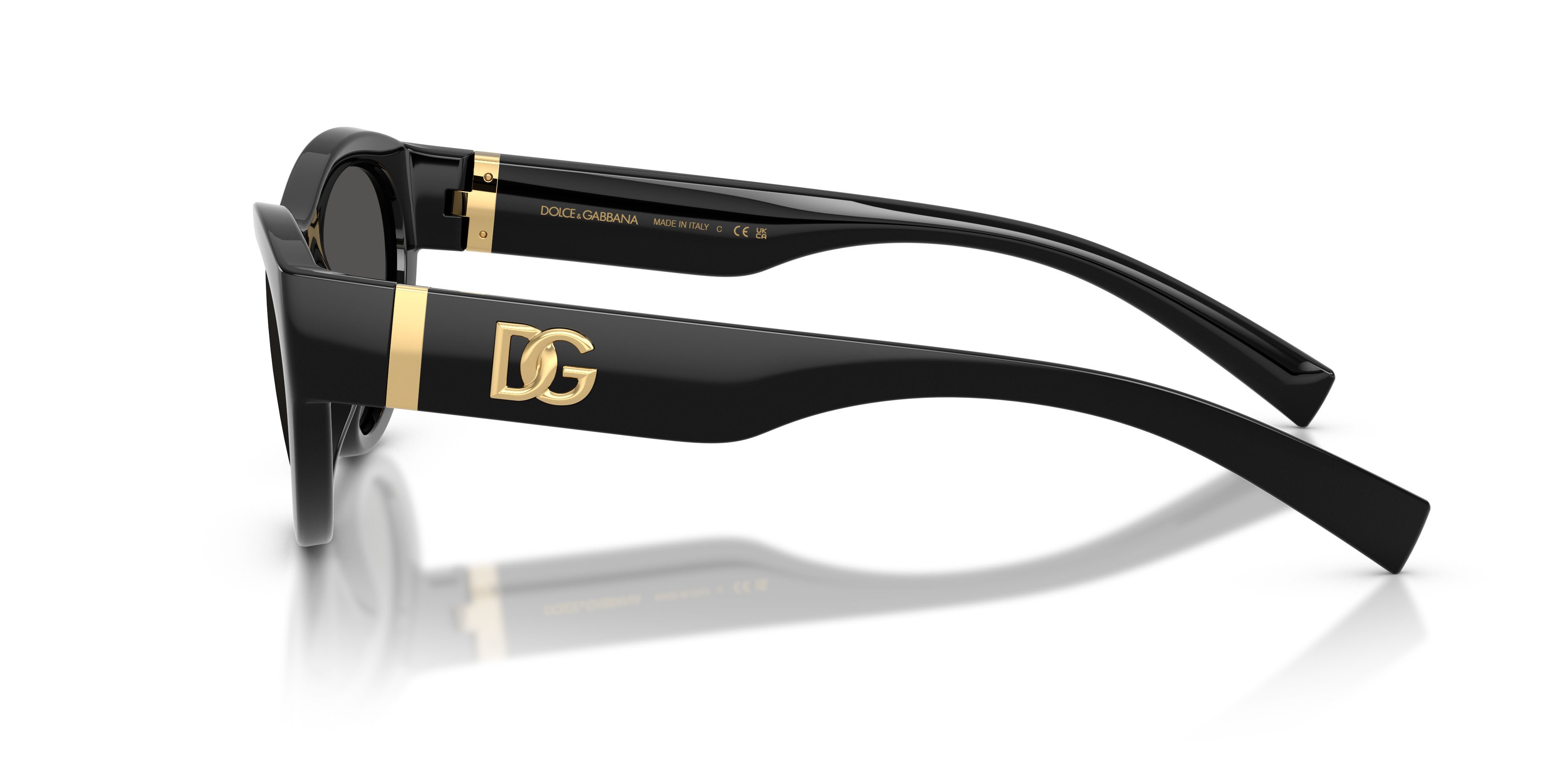 Sunglasses Dolce & Gabbana DG 6207 (501/87) color nero shape cat eye lenses grigio scuro