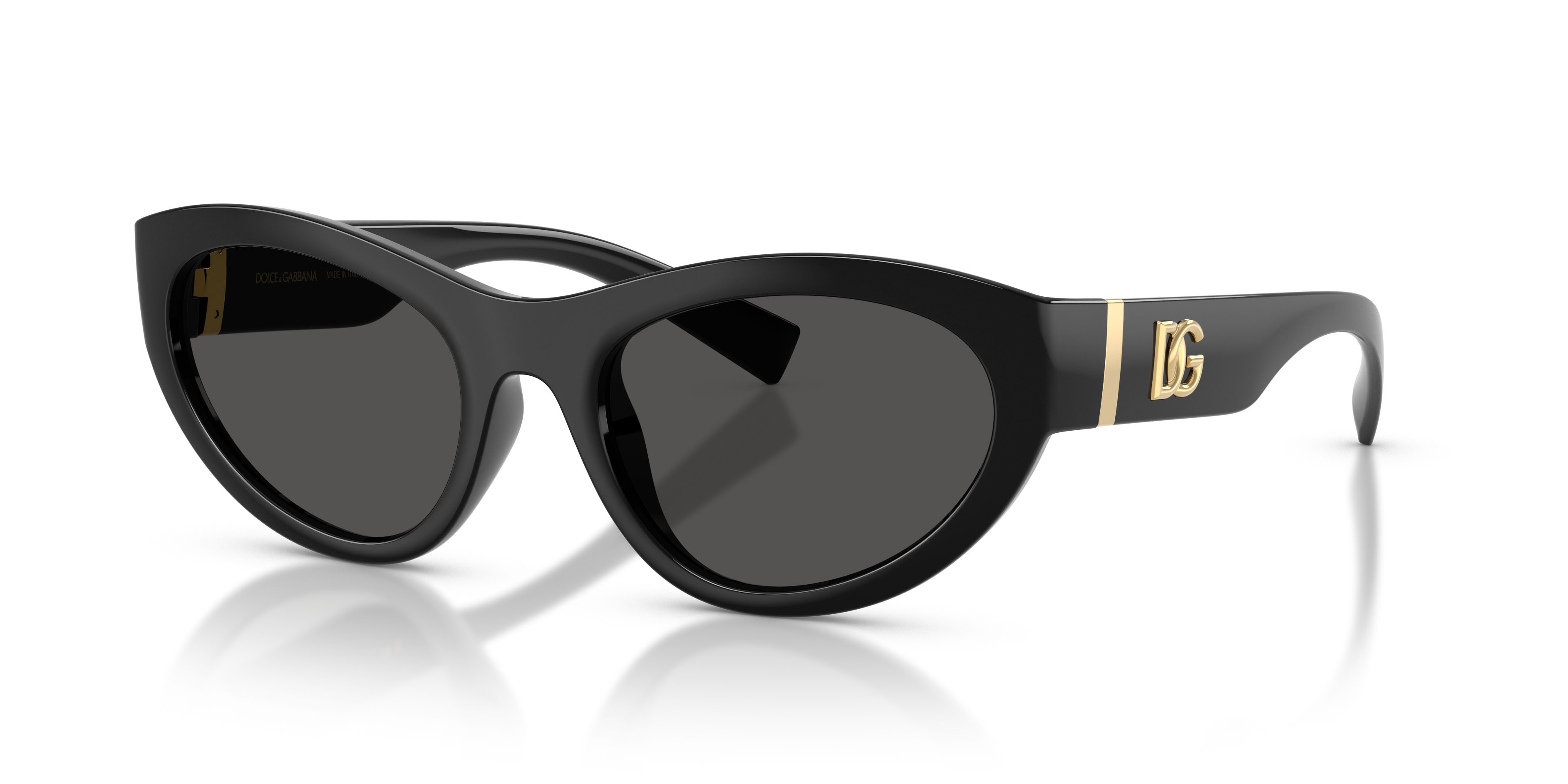 Sunglasses Dolce & Gabbana DG 6207 (501/87) color nero shape cat eye lenses grigio scuro