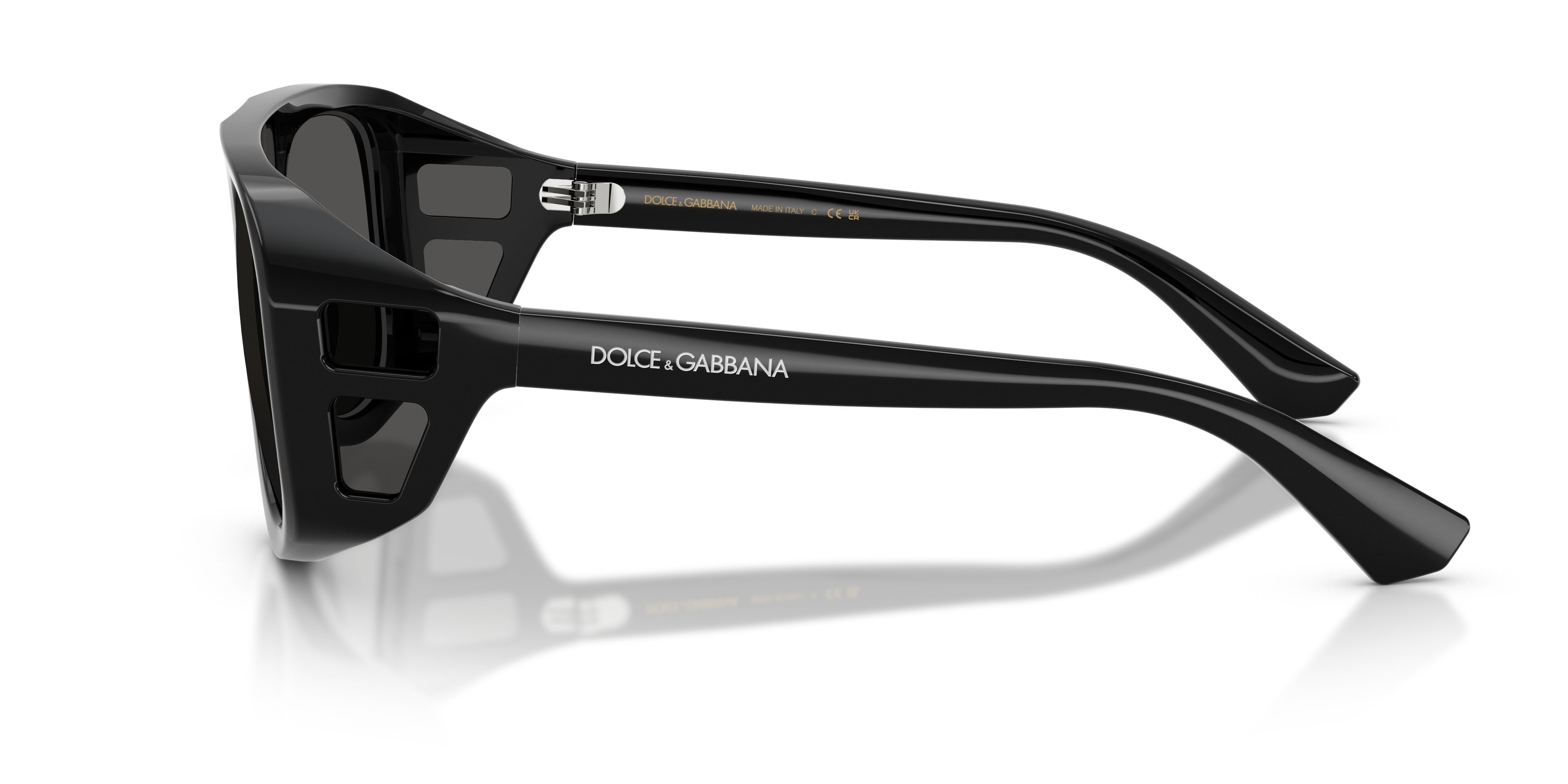 Occhiali da sole Dolce & Gabbana DG 6208 (501/87) colore nero forma aviator lenti grigio scuro