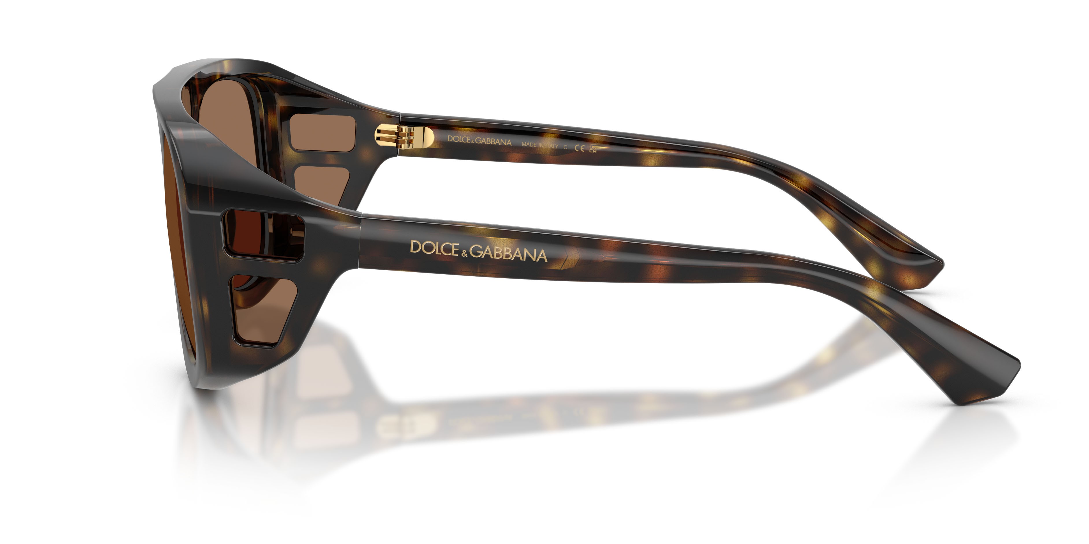 Occhiali da sole Dolce & Gabbana DG 6208 (502/73) colore havana forma aviator lenti marrone scuro