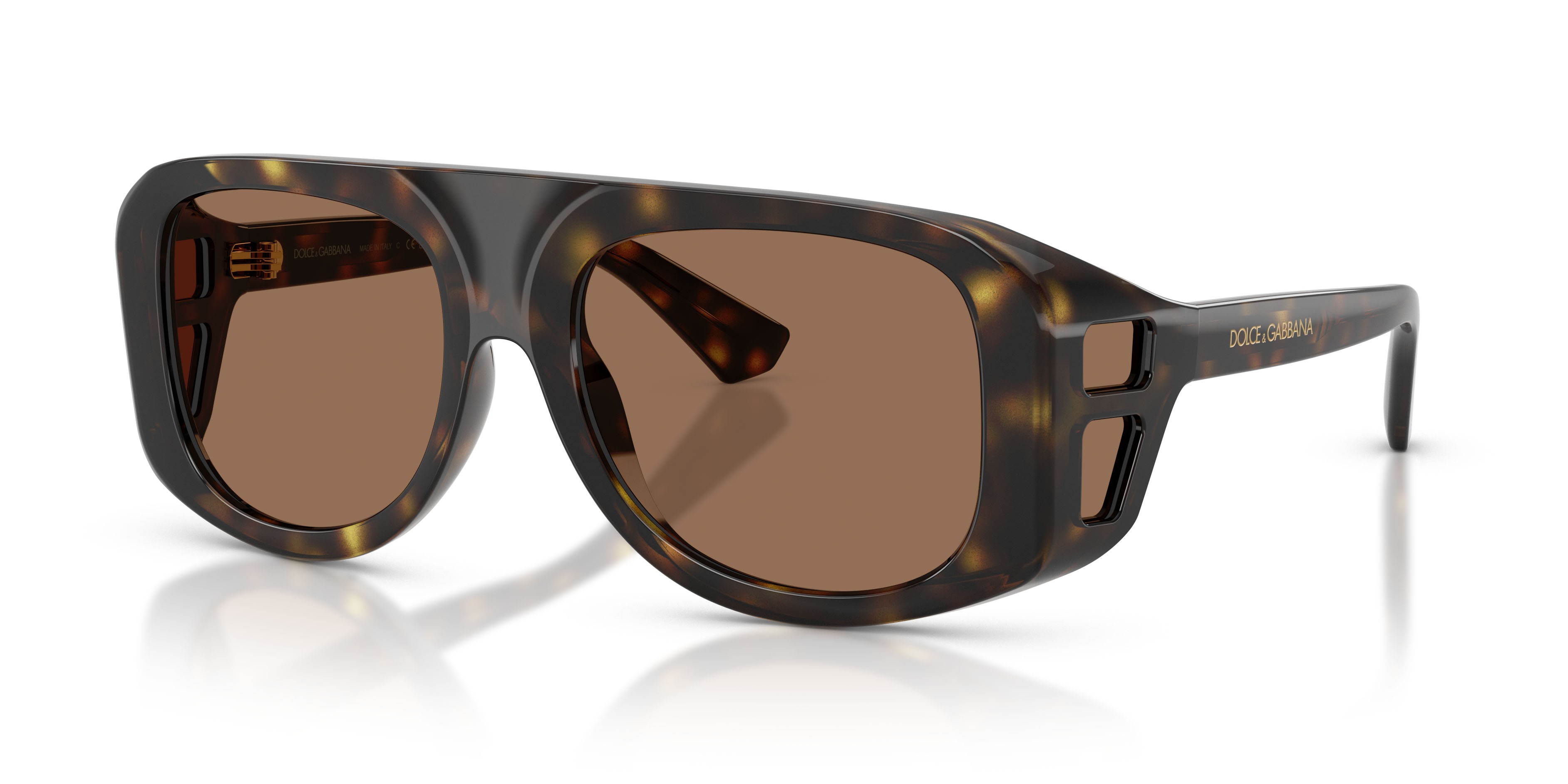 Occhiali da sole Dolce & Gabbana DG 6208 (502/73) colore havana forma aviator lenti marrone scuro