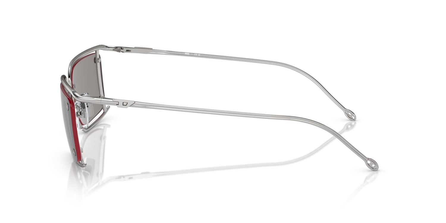 Sunglasses Diesel DL 1002 (103/6G) color argento lucido shape rectangle lenses grigio a specchio
