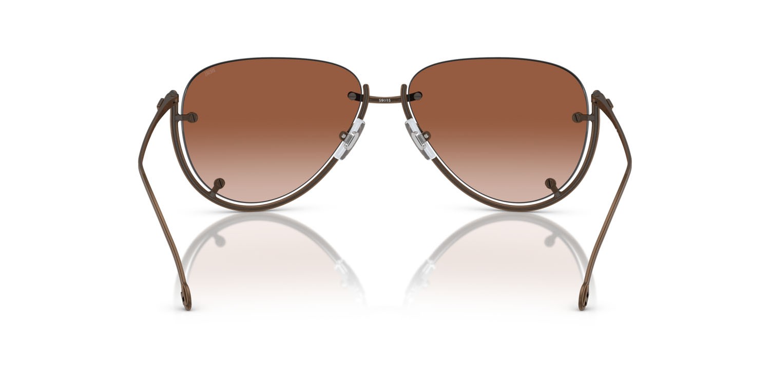 Occhiali da sole Diesel DL 1003 (105/13) colore rame antico lucido forma aviator lenti marrone sfumato