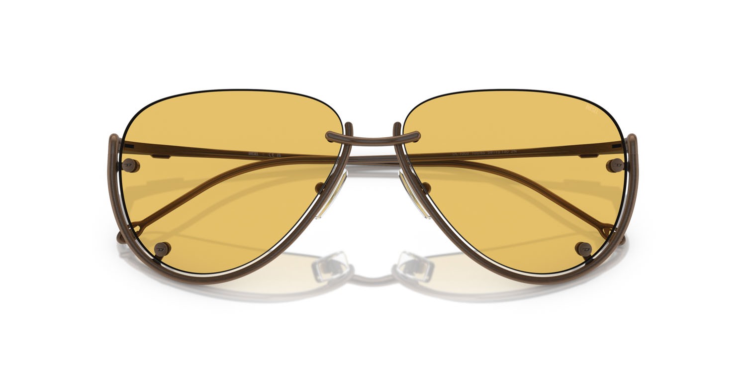 Occhiali da sole Diesel DL 1003 (105/85) colore rame antico lucido forma aviator lenti verde