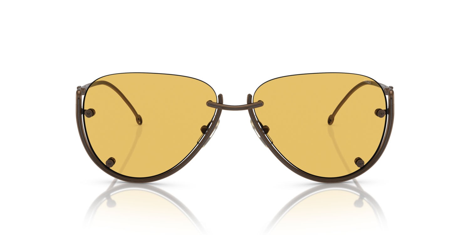 Occhiali da sole Diesel DL 1003 (105/85) colore rame antico lucido forma aviator lenti verde