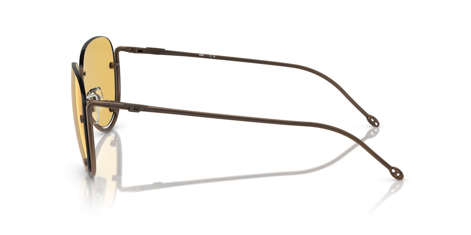 Occhiali da sole Diesel DL 1003 (105/85) colore rame antico lucido forma aviator lenti verde