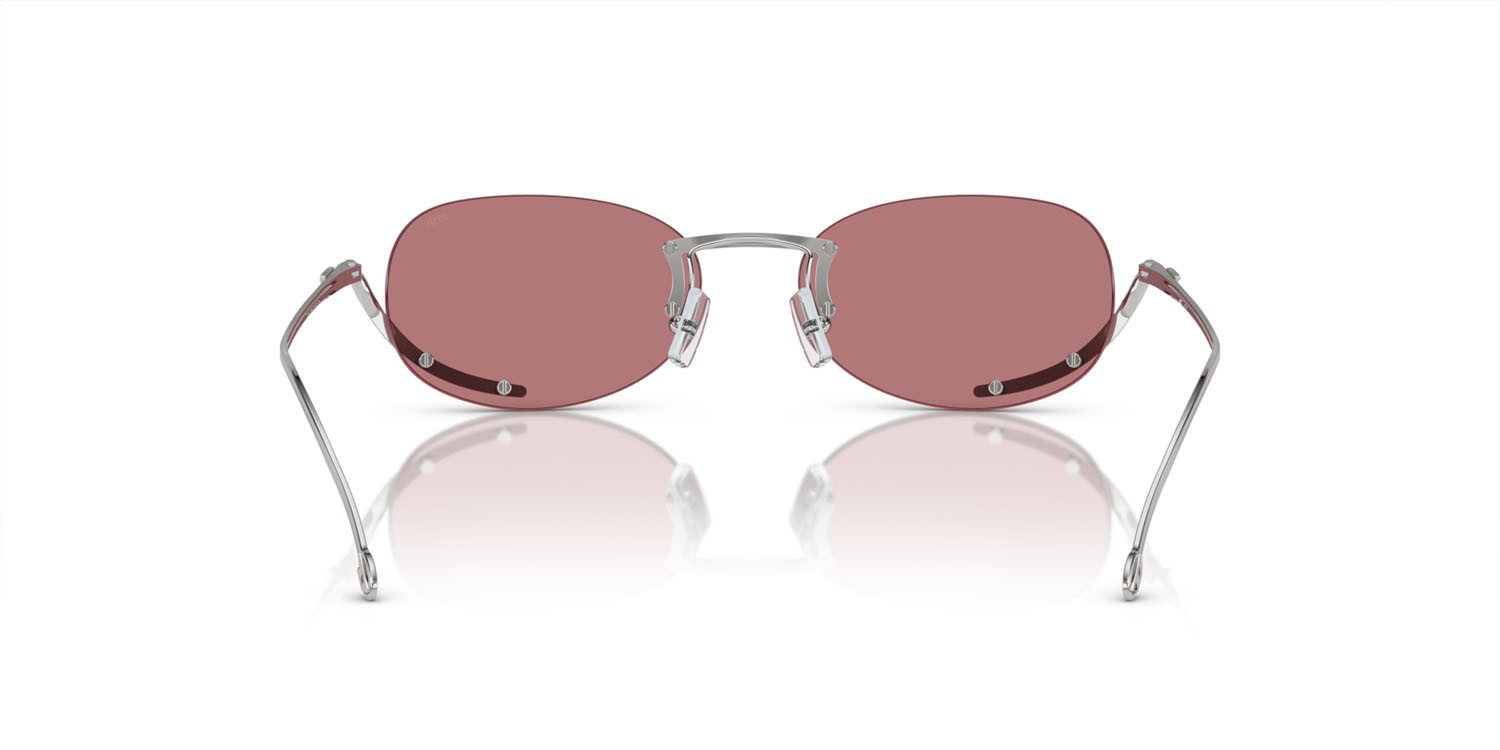 Sunglasses Diesel DL 1004 (103/E4) color argento lucido shape oval lenses rosa specchiato rosa