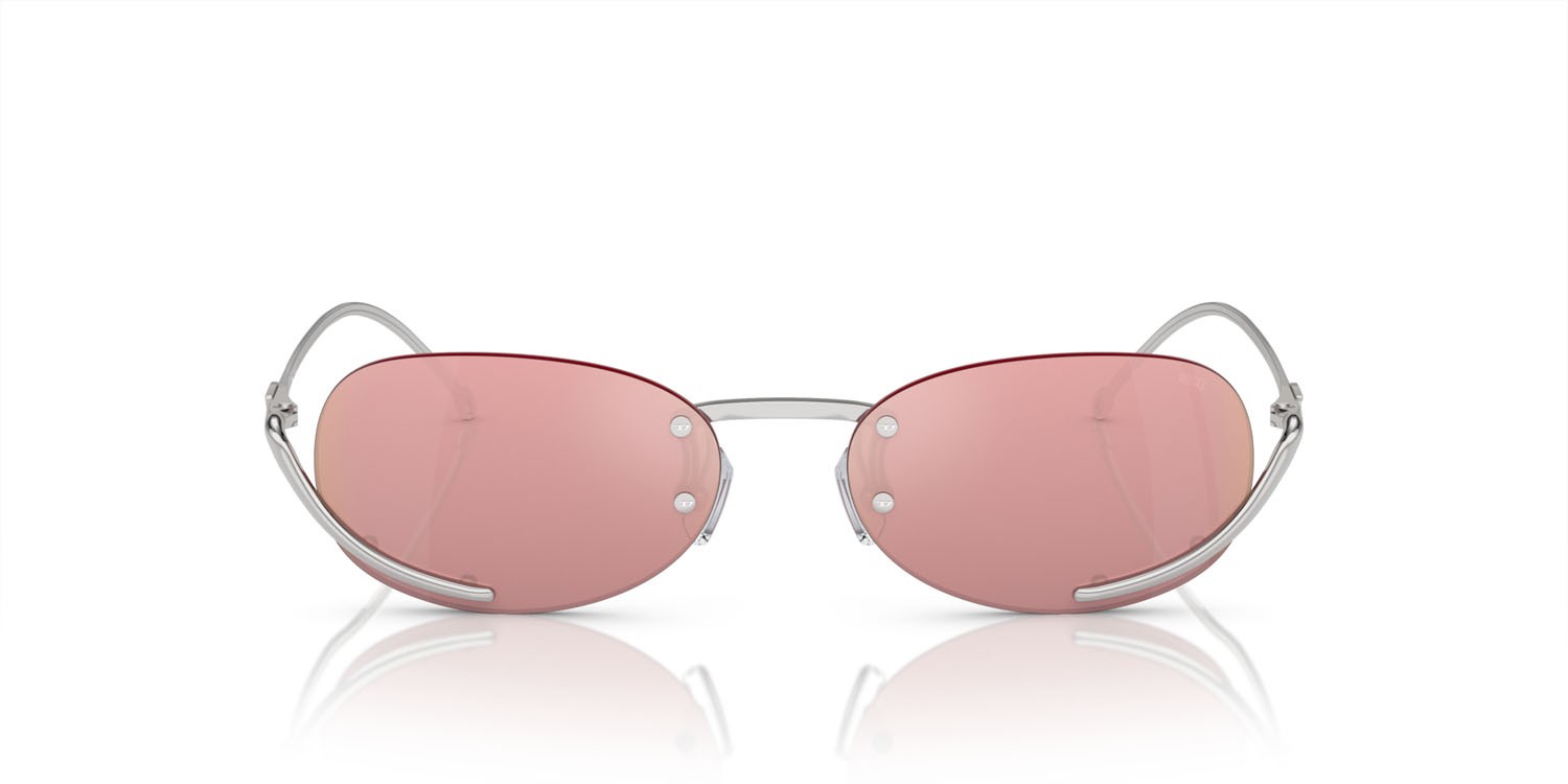 Sunglasses Diesel DL 1004 (103/E4) color argento lucido shape oval lenses rosa specchiato rosa