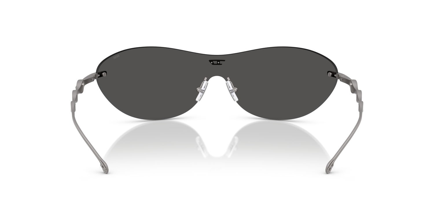 Occhiali da sole Diesel DL 1006 (113/87) colore gunmetal opaco forma ovale lenti grigio scuro