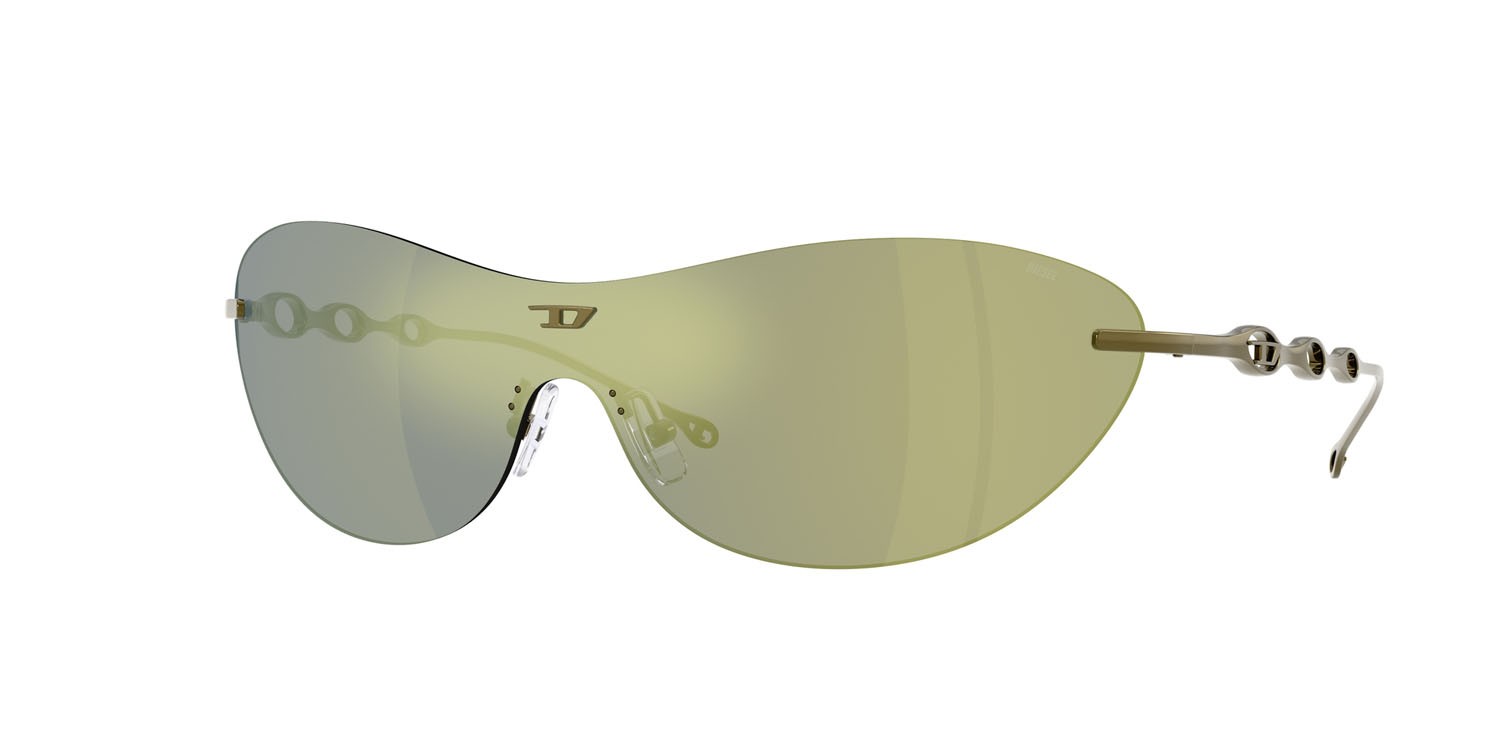 Sunglasses Diesel DL 1006 (114/J2) color verde lucido shape oval lenses iridium smeraldo viola scuro