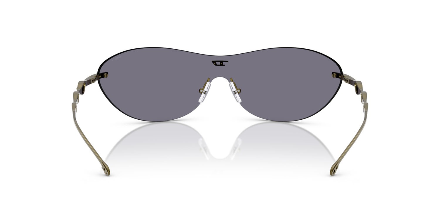 Sunglasses Diesel DL 1006 (114/J2) color verde lucido shape oval lenses iridium smeraldo viola scuro