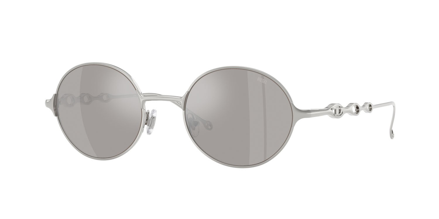 Sunglasses Diesel DL 1008 (1001Z6) color argento lucido shape round lenses argento a specchio