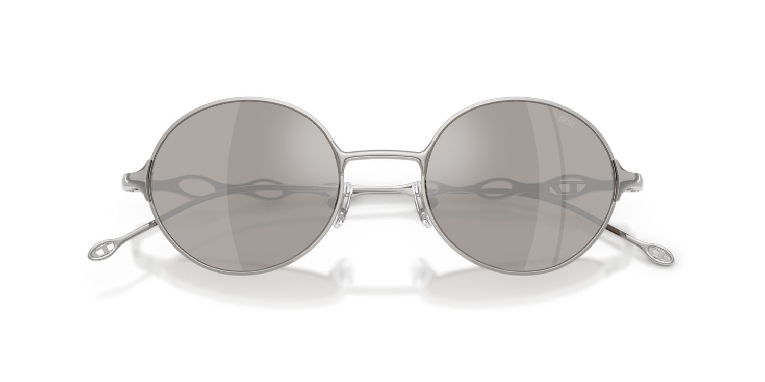 Sunglasses Diesel DL 1008 (1001Z6) color argento lucido shape round lenses argento a specchio