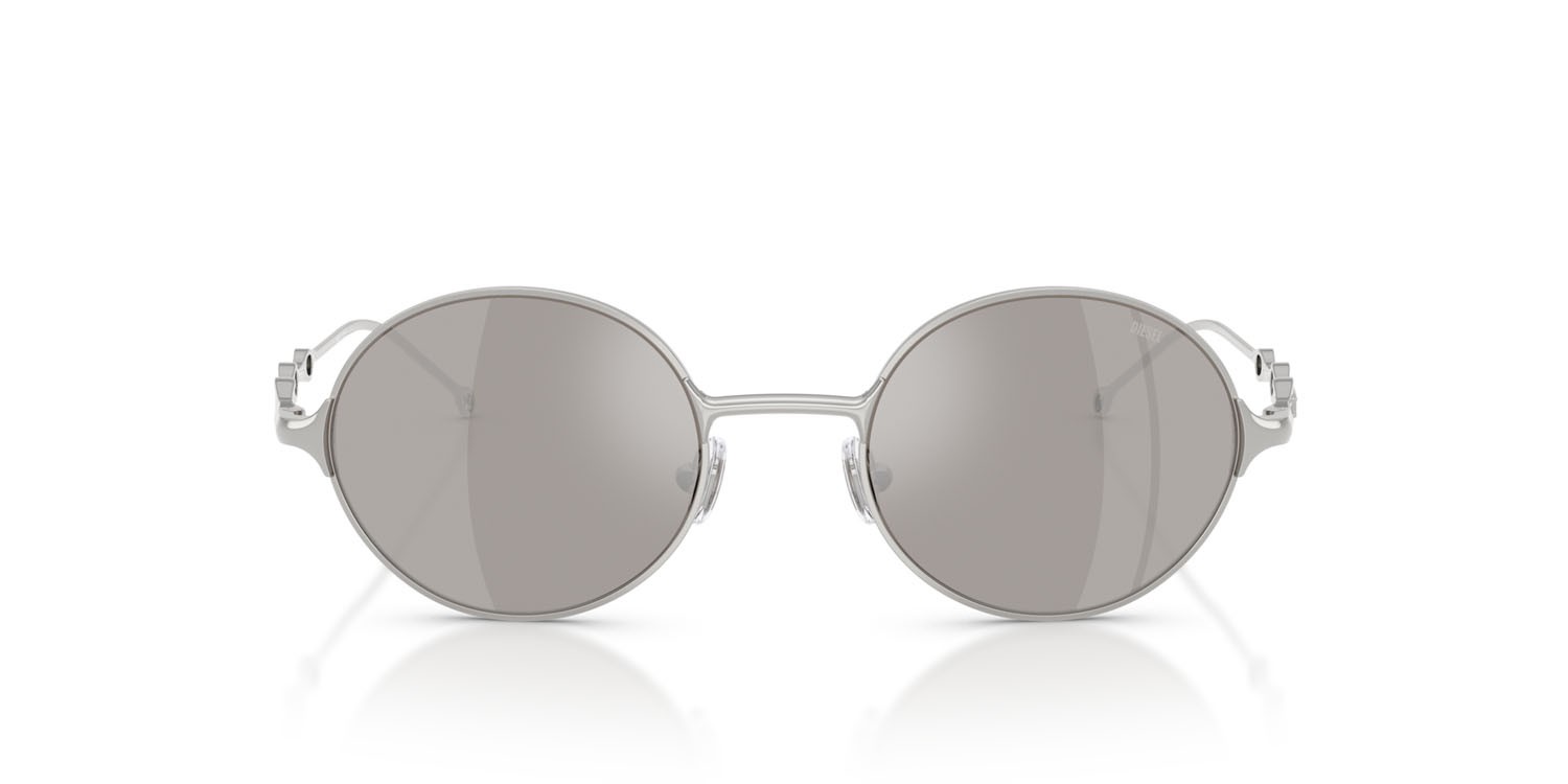 Sunglasses Diesel DL 1008 (1001Z6) color argento lucido shape round lenses argento a specchio