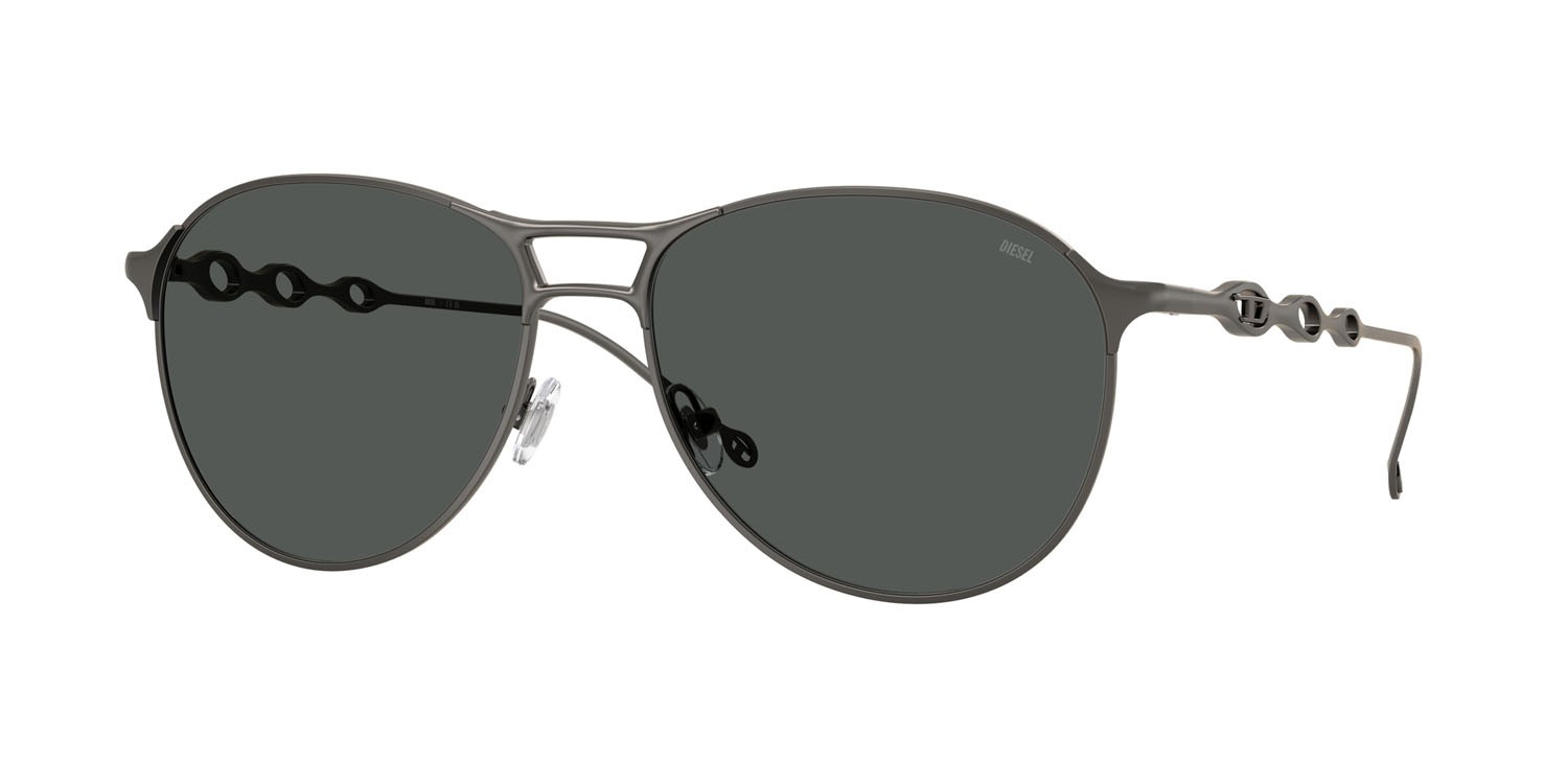Sunglasses Diesel DL 1009 (100987) color gunmetal opaco shape pantos lenses grigio scuro