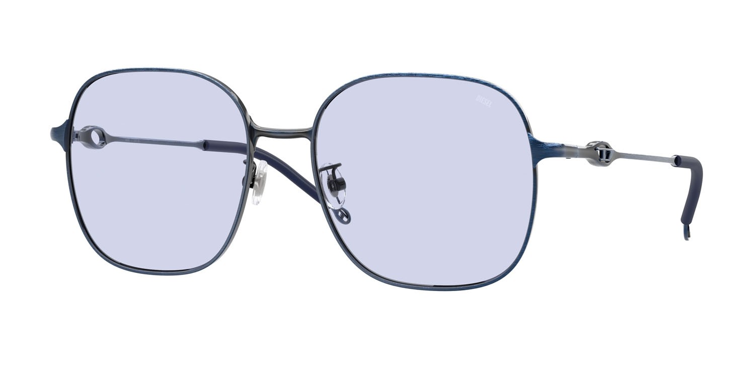 Sunglasses Diesel DL 1010D (102476) color brushed antique blue shape square lenses azzurro