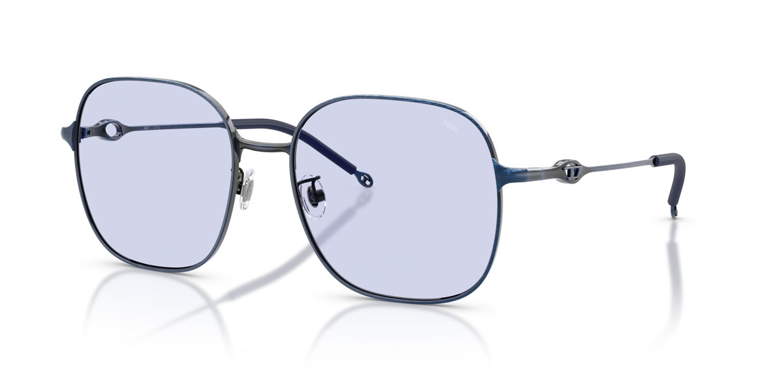 Sunglasses Diesel DL 1010D (102476) color brushed antique blue shape square lenses azzurro