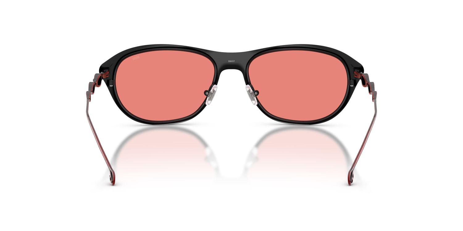 Sunglasses Diesel DL 1011 (10267E) color shiny brushed burgundy red shape square lenses rosso sfumato