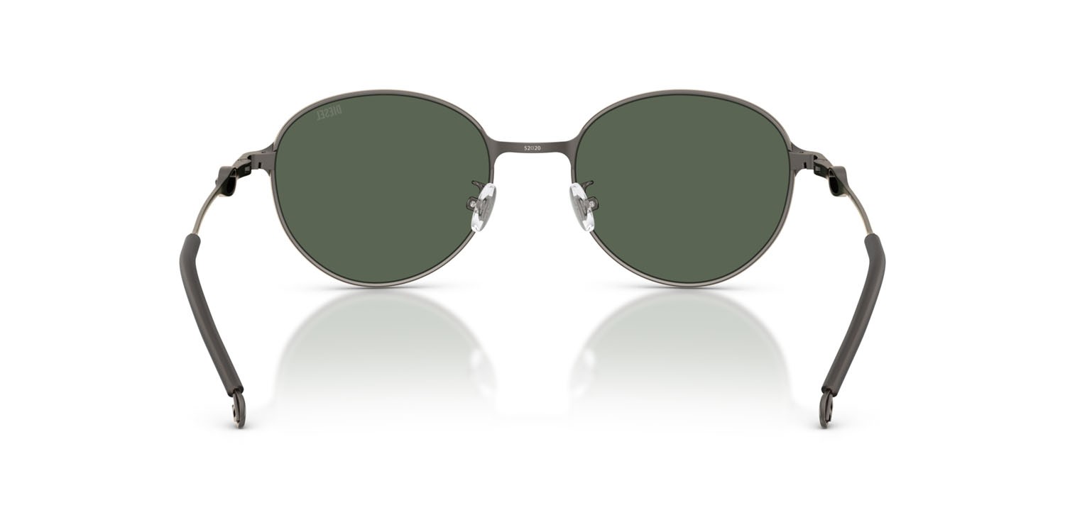 Sunglasses Diesel DL 1012D (100971) color gunmetal opaco shape oval lenses verde scuro