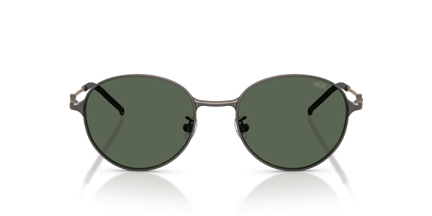 Sunglasses Diesel DL 1012D (100971) color gunmetal opaco shape oval lenses verde scuro