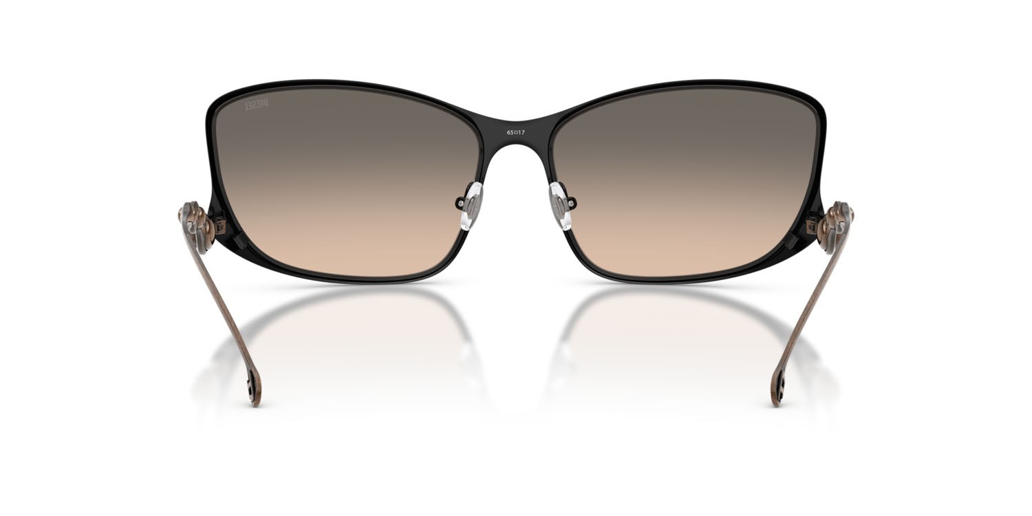 Sunglasses Diesel DL 1013 (1023I9) color brushed matte light grey brown shape square lenses marrone sfumato blu