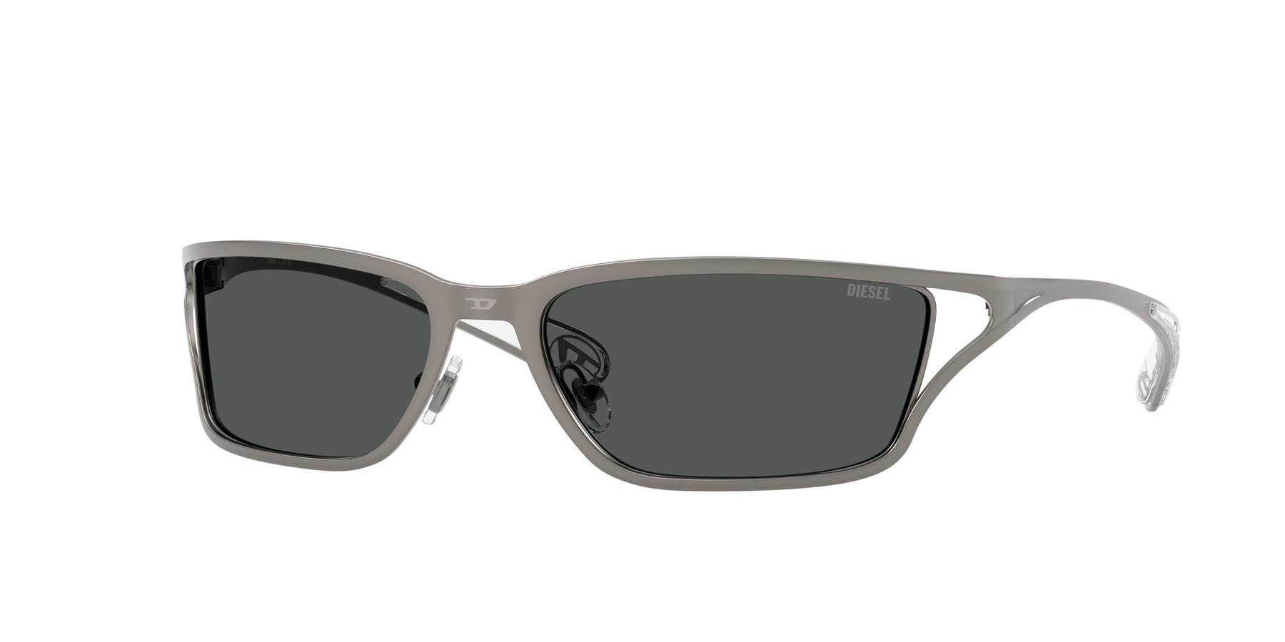Sunglasses Diesel DL 1015 (100987) color gunmetal opaco shape rectangle lenses grigio scuro