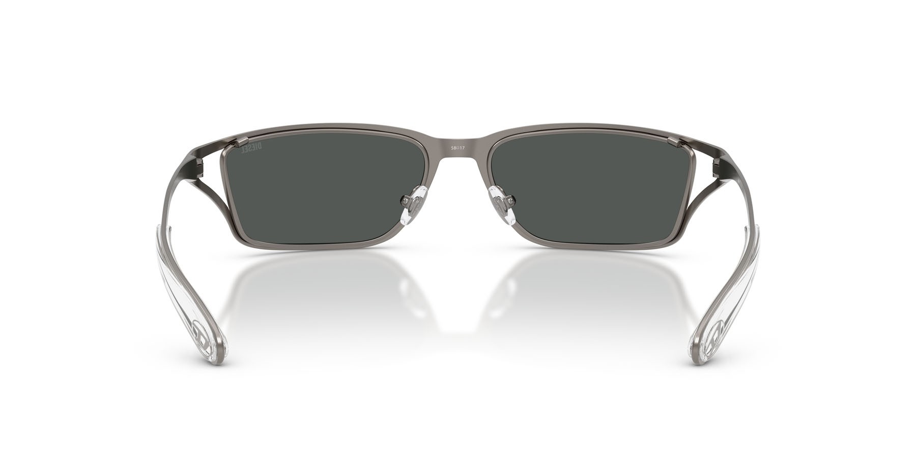 Sunglasses Diesel DL 1015 (100987) color gunmetal opaco shape rectangle lenses grigio scuro